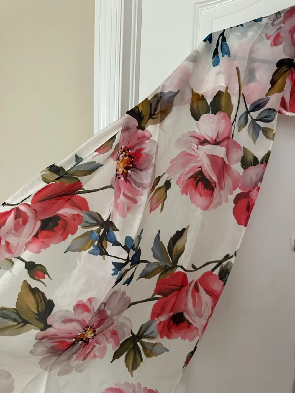 Punctuate Barnes & Noble 100% Silk Floral Scarf